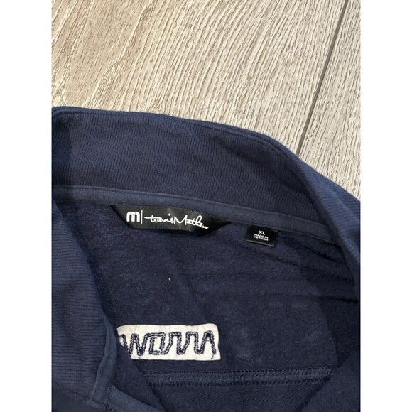 Travis Mathew Sweater Men XL Sweatshirt Quarter Zip Pull Over Golf Preppy - Picture 4 of 10